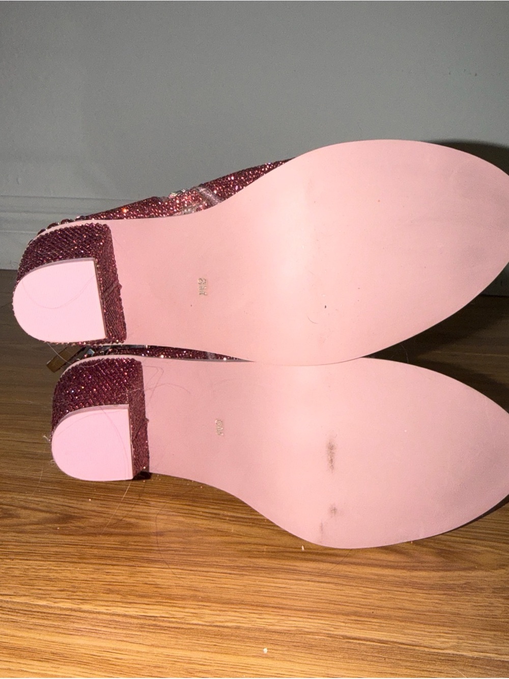 Pink Rhinestone Boot Heels NEW - Picture 7 of 10